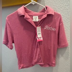 NWT Barbie Pink Women’s Button Shirt